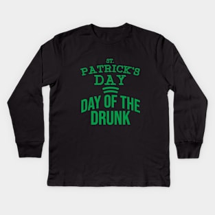 St Patrick's day = Day of the frunk Kids Long Sleeve T-Shirt